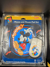 Vintage Disney Mickey Mouse Fellowes Mouse & Mouse Pad Set Sealed PS/2 Serial picture