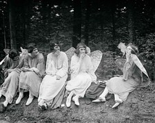 Angel Smoking BAD GIRLS Weird Mouse Pad Vintage Photo Crazy Silly Fun Unusual picture