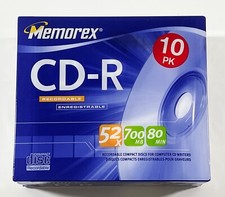 Memorex CD-R 52x 700MB/80 Minutes/10 Pack/BRAND NEW SEALED picture