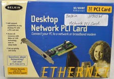 Belkin Desktop Network PCI Card 32 Bit 10/100BT Ethernet *New Unused* picture