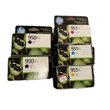 5 PACK HP 950XL 951xl black color INK set Cyan Yellow Magenta 950 951 XL 2024-26 picture