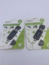 2x Vivitar SD/SDHC And Micro SD Card Reader Copy Transfer Backup picture