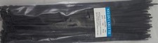 14” Black Nylon Cable Tie Zip Heavy Duty Plastic Wire - Pack of 100pcs picture