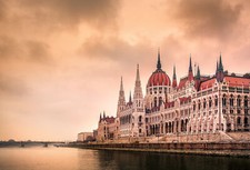 Landscape building budapest hungary hungarian parliament Custom Gaming Mat Desk picture