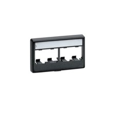 Panduit CFFPL4IG Standard Opening Mini-Com 4-Port Furniture Faceplate Gray picture