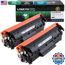 LINKYO Compatible Toner Cartridge Replacement for HP 12A Q2612A Black 2-Pack picture