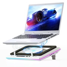 Fast Cooling RGB Laptop Cooler Pad 15.6-19in 5.5in Turbofan Adapter Dust Filter picture