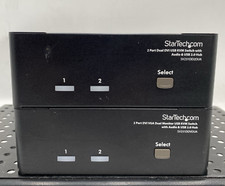 LOT OF 2 StarTech.com SV231DD2DUA, SV231DDVDUA Dual DVI USB KVM Switch with Audi picture