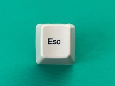ESC Key Cap (Pebble) for IBM Model M Replacement Unicomp Keycap BRAND NEW w/Stem picture