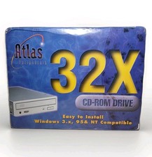 Vintage Atlas Peripherals Ultra High Speed 32X CD-ROM Drive Kit NEW 1990s Win 3. picture