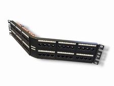 Panduit CPPLA48WBLY Modular Mini-Com Angled 48 Port Patch Panel with Hardware picture