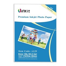 Uinkit 100 Sheets Photo Paper Glossy 11x17 Inkjet 48lb Single Side Print Post... picture