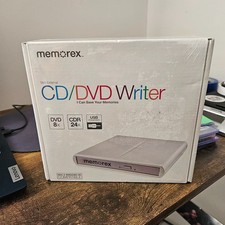 MEMOREX CD/DVD Writer  - Slim External DVD 8x CDR 24x USB  BRAND NEW IN BOX picture
