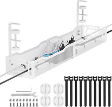 Cable Management, 25'' Cable Management Under Desk No Drill, Metal Cord Organize picture