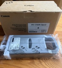 Canon PFI-1700R Red Ink Cartridge 700ml Genuine OEM Sealed Expired picture