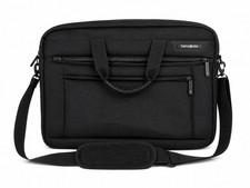 Samsonite Black Laptop Briefcase Messenger Bag Shoulder Strap Padded Case picture