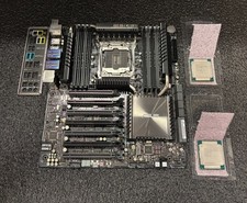 ASUS X99-E WS/USB3.1 Motherboard LGA 2011-V3 w/ (2) i7-5820K CPUs & I/O Shield picture