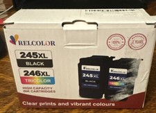 Color Ink Cartridges 245XL Black 246XL Tricolor Unopened Sealed Packages picture