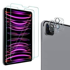 [2+2 Pack] Tempered Glass Screen Protector for iPad Pro 12.9 2022/2021/202 picture