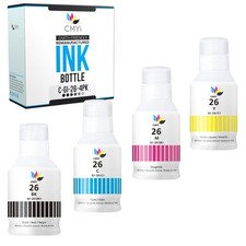 CMYi 4-Pack Compatible GI-26 Ink Bottles for Canon MAXIFY GX7020 GX7021 GX7040 picture
