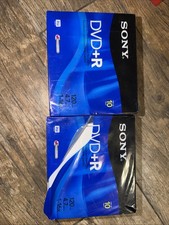 2X Sony DVD+R RW 10 Pack Discs Slimline Cases 120 min 4.7 GB Blank NEW 20 Total picture