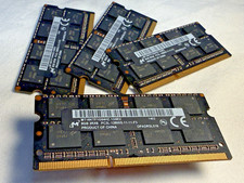 LOT OF 4 Micron 8GB DDR3L 1600 RAM PC3L-12800S 204-Pin SO-DIMM MT16KTF1G64HZ picture