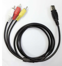 USA 3-RCA to USB AUX ADAPTER AUDIO VIDEO AV CONVERTER CABLE CORD LINK RGB picture