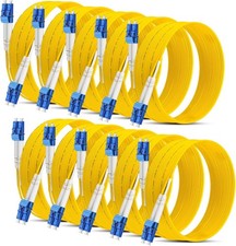 10 Pcs 3 Meter/ 9.84 ft Lc to Lc Single Mode Fiber Patch Cable OS2 picture