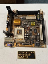 PC CHIPS M748LMRT DUAL SLOT 1 /  SOCKET 370 BABY AT MOTHERBOARD PCI ISA picture