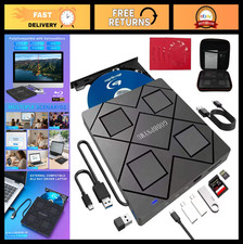 8-in-1 External Blu-ray/DVD Drive, USB-C/USB2, TF/SD Card Reader, Windows/Mac, S picture