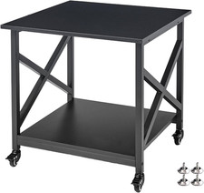 Fannova 2 Tier Large Printer Stand, 23.6 X 23.6 X 22.6 Inches Square Printer Tab picture