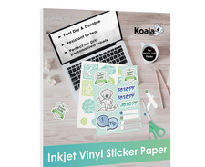 Koala Matte Vinyl Sticker Paper for Inkjet Printer Waterproof  2000 Sheets Bulk picture
