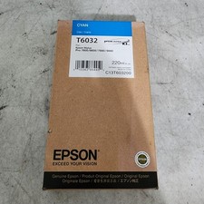 Epson T6032 Cyan 220ML Ink Cartridge Genuine New OEM Sealed 10 2015 picture