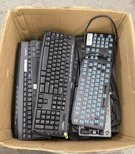 Pack of 19 Logitech Keyboards Defective For Parts Repair Mixed Models AS-IS picture