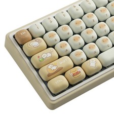 PBT Keycaps 137 Keys MOG Profile Bun Cat Paradise Keycaps Keyboard picture