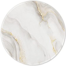 7.87-Inch Pink Marble Mouse Pad - Chic Design with Anti-Slip Rubber Base picture