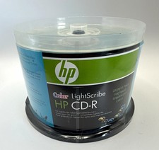 LightScribe HP Color CD-R 52x 700MB 50-Pack Spindle/Cake Box Blank Discs NEW picture