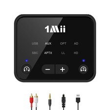 NightPair Bluetooth 5.3 Transmitter for TV to 2 Headphones/Speakers picture