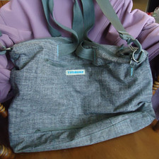 TIMBUK 2 LAPTOP BAG GRAY SHOULDER STRAP/ DOUBLE HANDLES MANY COMPARTMENTS  picture