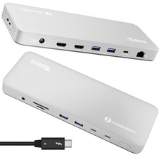 Plugable Premium TBT-UDM Thunderbolt 4 USB4 Docking Station, Dual 4K 60Hz HDMI, picture