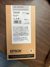 NEW GENUINE - EPSON T6539  200 ml Light Light Black, 8/2021 DATE picture