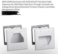 [4] DATACOMM Electronics * 50-3332-WH-KIT * TV Cable Organizer Kits Medium * NIB picture