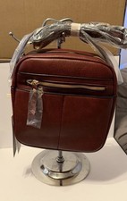 Faux Leather Messenger Bag Burgundy Crossbody picture