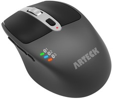 Arteck Multi-Device Wireless Bluetooth Mouse Ergonomic Silent Clicking Black picture