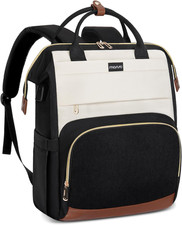 Laptop Backpack for Women 15.6 Inch USB Charging Port Black picture