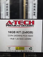 New, factory-sealed A-Tech DDR4 Premium Memory 16GB Kit (2x8GB). SDRAM ECC. picture