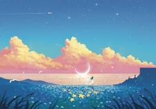 Landscape  art illustration painting field plants Custom Gaming Mat Desk picture