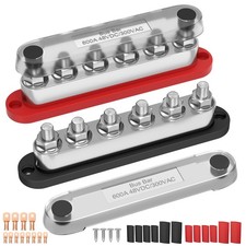 RVMARINEPAT 600A 12V 24V 48V Bus Bar with 6 x 3/8