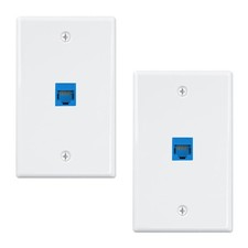 iwillink (2-Pack) Ethernet Wall Plate, Standard US single-gang size, Blue picture