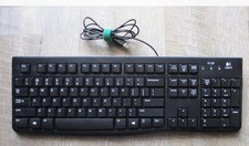 Genuine Logitech K120 Black USB Wired Standard Computer Keyboard Y-U0009 - Black picture